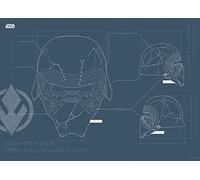 Star Wars EP9 BluePrint Kylo Helmet - Dimensioni: 70 x 50 cm - Comar Poster da parete, stampa artistica (senza cornice)