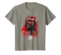 Star Wars Episode I 25th Anniversary Darth Maul Sith Rage Maglietta, Bambini, Ardesia, 2 Anni