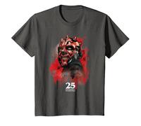 Star Wars Episode I 25th Anniversary Darth Maul Sith Rage Maglietta, Bambini, Asfalto, 2 Anni