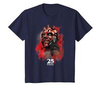 Star Wars Episode I 25th Anniversary Darth Maul Sith Rage Maglietta, Bambini, Navy, 2 Anni