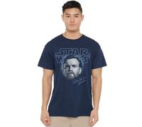 Star Wars Episode III Revenge of The Sith Jedi Master Obi-WAN Portrait T Shirt, Navy, Marina Militare, XL Unisex-Adulto