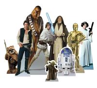 Star Wars Eroi Cartonato Cutout Tavolo Tops Pacco Di 9 Ufficiale Yoda Chewbacca