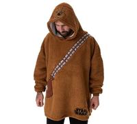 Star Wars Felpa con Cappuccio Coperta indossabile Unisex di Wars Chewbacca | Pullover con Cappuccio Marrone per Adulti con Tracolla a bandoliera e Grafica sulla Borsa