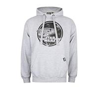 Star Wars Felpa con Cappuccio Millenium Badge da Uomo, Grigia (Grey Heather Hgy), M UK