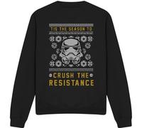Star Wars - Felpa "Crush The Resistance This Christmas" für Herren/Damen Unisex TV3415 (S) (Schwarz)