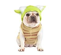 Star Wars for Pets Yoda Costume per cani, taglia XS (XS) | Con cappuccio e comodo costume verde per tutti i cani | Costume di Halloween per cani di piccola taglia | Vedi tabella delle taglie per