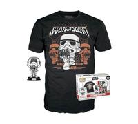 Funko Pop! & Tee: SW - Stormtrooper - Medium - Star Wars - T-Shirt, Maglietta - Vestiti con Figura in Vinile da Collezione - Idea Regalo - Giocattoli e Top a Maniche Corte per gli Adulti Uomini