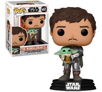 Star Wars Funko Pop The Mandalorian With Grogu 461,Action Figure Vinile Pop Art