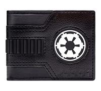 Star Wars Galactic Empire Tie Fighter Tuta Emblema Portafoglio/Portamonete Bi-Fold Porta-ID & Porta Carte, Nero