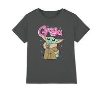 mandarin creative ltd Star Wars Grogu Bubble Uni Kids T Shirt, Antracite, 7-8 Anni Bambini e Ragazzi