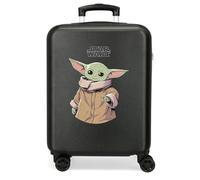 Star Wars Grogu, Maleta Cabina, 40x55x20 cm ABS Rigido Lucchetto TSA Integrato 38.4L 2.82 kg, 4 Doppie Ruote, Nero (Grogu)