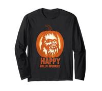 Star Wars Halloween "Happy Hallo-Wookiee" Chewbacca Pumpkin Maglia a Manica