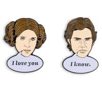 Star Wars Han Solo & Principessa Leia Collettore Spille i Love You, Know Pin Set