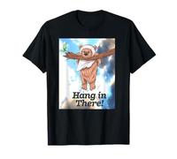 Star Wars Hang in There Cute Ewok Hanging from Branch Maglietta
