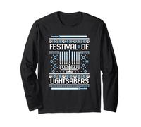 Star Wars Hannukah Festival Of Lightsabers Maglia a Manica