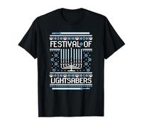 Star Wars Hannukah Festival Of Lightsabers Maglietta