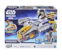 Star Wars Hasbro ActionVerse, playset Razor Crest del Mandaloriano, Veicolo 2 in 1 e playset da 35 cm, Action Figure del Mandaloriano e di Grogu, Giocattoli per Bambini e Bambine dai 4 Anni in su