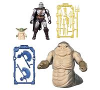 Star Wars Hasbro ActionVerse, Team Up Pack del Mandaloriano e Grogu, Action Figure del Mandaloriano, Grogu e Rotta The Hutt, Giocattoli Ispirati, Bambini e Bambine dai 4 Anni in su