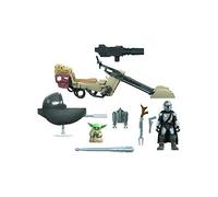 Star Wars Hasbro Mandalorian Child Battle for The Bounty (Action Figures e Veicolo da 6 cm, Expedition Class, Serie Mission Fleet), E9680
