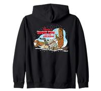 Star Wars Holiday Chewbacca Dog Walker Snow Funny Christmas Felpa con Cappuccio