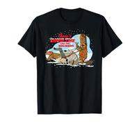 Star Wars Holiday Chewbacca Dog Walker Snow Funny Christmas Maglietta