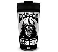 Star Wars MTM25709 - Tazza da viaggio in metallo, 425 ml, motivo J'aime Mon Coff
