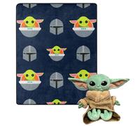 Star Wars Il Mandaloriano Coperta In Seta Con Tocco Morbido E Cuscino In Peluche