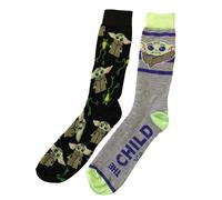 Star Wars Il Mandaloriano Il Bambino Con Rane 2-Pack Calzini Crew