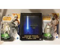 Star Wars Il Risveglio della Forza Blu Ray 3D Nuovo 3 Dischi + 2 Figures C\Foto