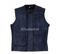 Star Wars Il Risveglio della Forza Han Solo Gilet in pelle di vacchetta effet...