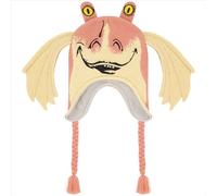 Star Wars Jar Binks, berretto invernale peruviano lavorato a maglia, con orecchie di Gungan 3D e nappe, multicolore, taglia unica, Multi, taglia unica