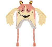 Star Wars Jar Binks, berretto invernale peruviano lavorato a maglia, con orecchie di Gungan 3D e nappe, multicolore, taglia unica, Multi, taglia unica