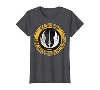 Star Wars Jedi Academy Yellow Logo May The Force Be with You Maglietta, Donna, Grigio Scuro, M