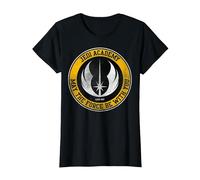 Star Wars Jedi Academy Yellow Logo May The Force Be with You Maglietta, Donna, Nero, 3XL