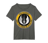 Star Wars Jedi Academy Yellow Logo May The Force Be with You Maglietta, Donna Plus-Size, Asfalto, 3X