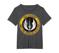Star Wars Jedi Academy Yellow Logo May The Force Be with You Maglietta, Donna Plus-Size, Grigio Scuro, 5X