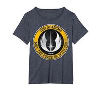 Star Wars Jedi Academy Yellow Logo May The Force Be with You Maglietta, Donna Plus-Size, Pervinca, 4X