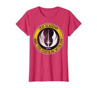 Star Wars Jedi Academy Yellow Logo May The Force Be with You Maglietta, Donna, Rosso mélange, M