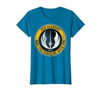Star Wars Jedi Academy Yellow Logo May The Force Be with You Maglietta, Donna, Zaffiro, M