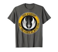 Star Wars Jedi Academy Yellow Logo May The Force Be with You Maglietta, Uomo, Asfalto, 3XL
