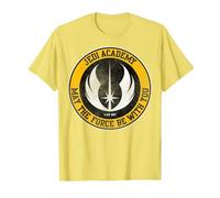 Star Wars Jedi Academy Yellow Logo May The Force Be with You Maglietta, Uomo, Limone, L