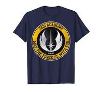 Star Wars Jedi Academy Yellow Logo May The Force Be with You Maglietta, Uomo, Navy, 6XL