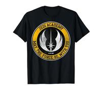 Star Wars Jedi Academy Yellow Logo May The Force Be with You Maglietta, Uomo, Nero, 6XL