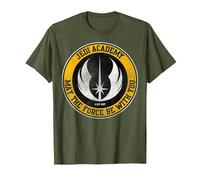 Star Wars Jedi Academy Yellow Logo May The Force Be with You Maglietta, Uomo, Oliva, XL