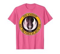 Star Wars Jedi Academy Yellow Logo May The Force Be with You Maglietta, Uomo, Rosa mélange, 3XL