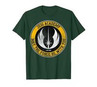 Star Wars Jedi Academy Yellow Logo May The Force Be with You Maglietta, Uomo, Verde Foresta, L