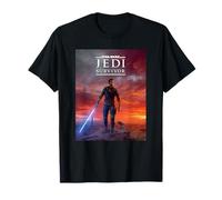 Star Wars Jedi: Survivor Cal Kestis BD-1 Game Poster Art Maglietta