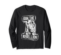 Star Wars Join The Rebellion R2-D2 Spray Paint Template Art Maglia a Manica
