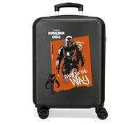 Star Wars Joumma Mandalorian e Grogu Nero Valigia da Cabina 38x55x20 cm Rigido ABS Lucchetto a Combinazione Laterale 35L 2.5kg 4 Doppie Ruote Bagaglio a Mano