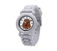 STAR WARS Kids' Plastic Time Teacher Analog Quartz Silicone Strap Watch, grigio